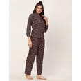 thumbnail image 3 of Moomaya Sleepwear, Printed Pajama And Shirt Set, Button-Down Loungewear 2 Pcs Nightsuit Pjs, 3 of 9