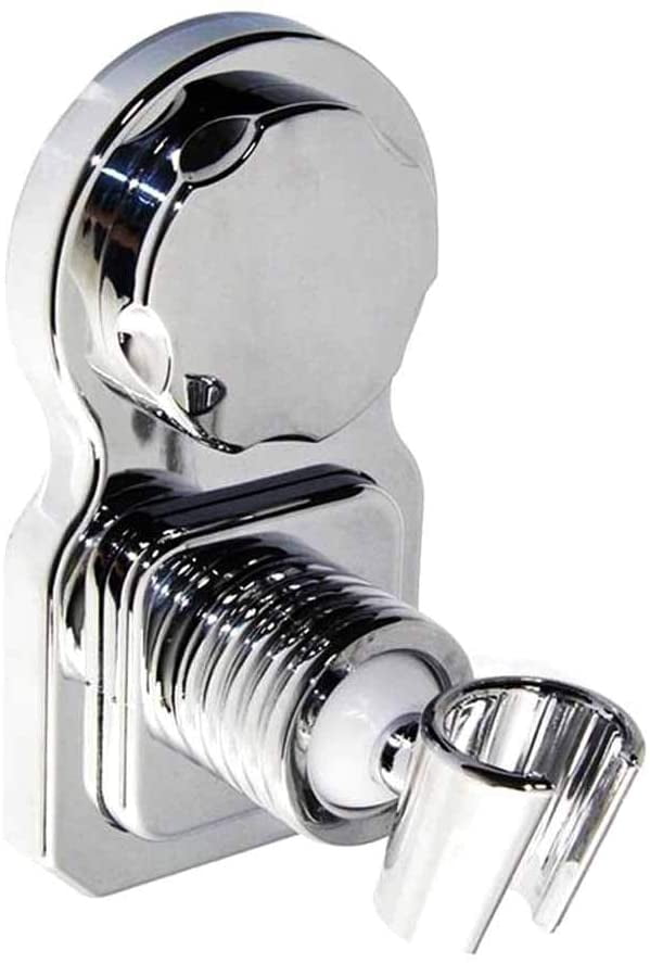 Universal Shower Head Holder Arm Mounted Adjustable Screwed On Bracket w/ Hook 