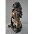 thumbnail image 6 of Nifao Beautiful Girl Holding a Shell Bronze Statue Fountain – Outdoor Garden Decor Sculpture, 17"L x 15"W x 26"H, 6 of 12