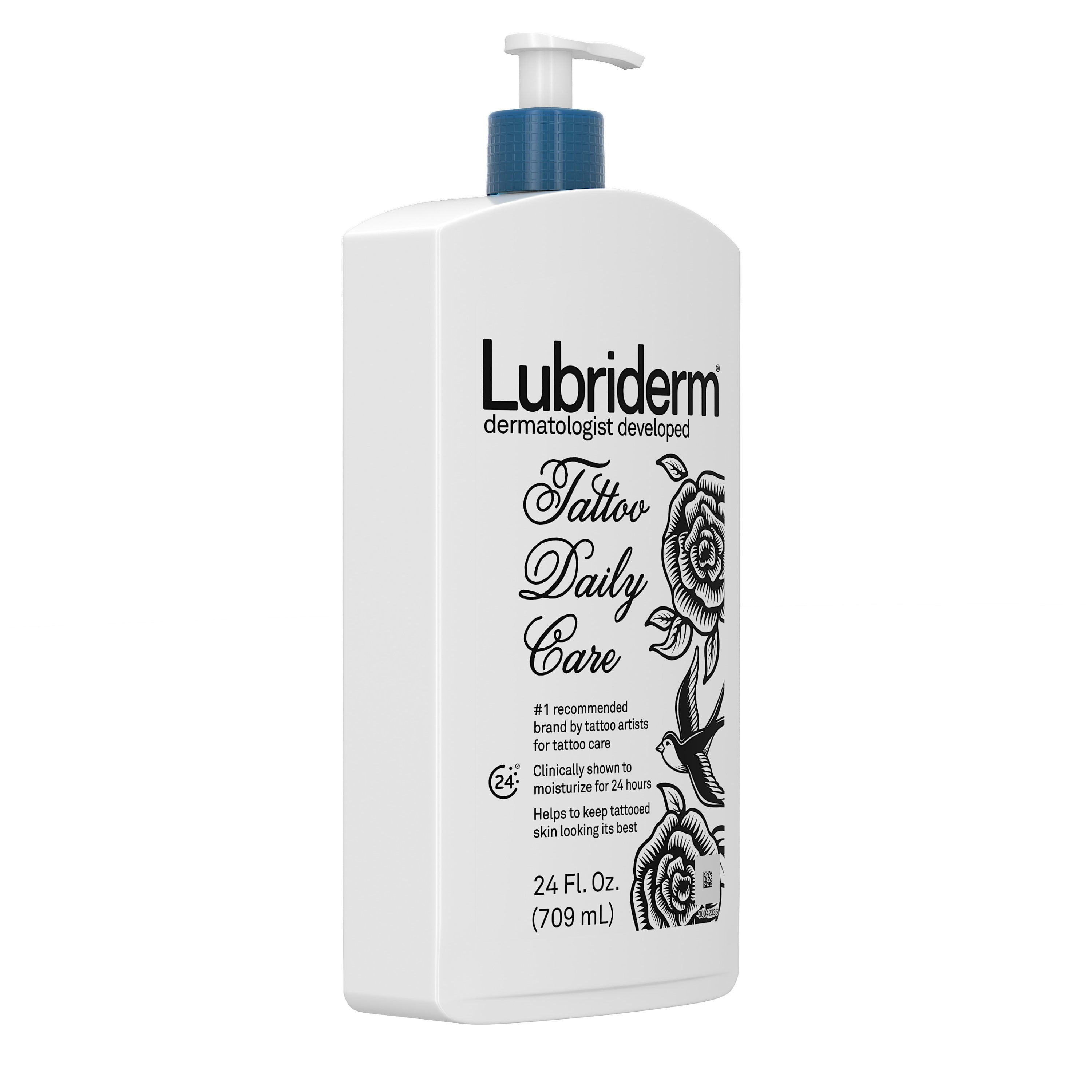 Lubriderm Tattoo Daily Care Lotion, Water-Based & Unscented, 24 fl. oz -  