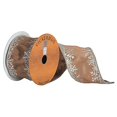 thumbnail image 2 of Vickerman Q174221 2.5 in. x 5 Yard Brown Silver Snowflake, 2 of 3