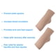 thumbnail image 5 of Par de calcetines de compresión Unique Bargains tobillo soporte tendón de Aquiles beige XXL, 5 of 7