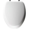 thumbnail image 2 of Mayfair by Bemis 1815CP 000 Elongated Cushioned Vinyl Soft Toilet Seat in White with STA-TITE Seat Fastening System and Chrome Hinge, 2 of 3