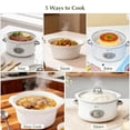 thumbnail image 3 of 3.5 Quart Slow Cooker with 3 Heat Settings, Non-Stick and Dishwasher Safe, Removable Ceramic Pot Tempered Glass Lid, Cool Touch Handles for Entrees,, 3 of 7