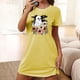 thumbnail image 1 of Camisón corto de talla grande para mujer, camisón de manga corta con estampado de pecho a la moda, camisón para mujer, 1 of 5