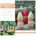 thumbnail image 2 of CRILSTYLEO Wooden People Figurines Light Brown Diy Toy For Students present Giving 8Pcs 2.8X1.2X1.2In, 2 of 6