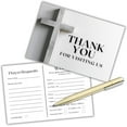 thumbnail image 5 of Lashicorn Church Visitor Cards to fill out Welcome Prayer Request  50 pk 4 x 6 Postcards Pack Bulk Thank You For Visiting Pew Tracts Soul Winning Cross and Bible, 5 of 5