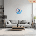 thumbnail image 6 of 2D Flat, 1pc, Cherry blossom tree Backdrop Clock10Inch Wood Veneer Europe and America Style Round Silent Flat Wall ClockAdd Joyful Time to Your Study Or Living Room, Pe, 6 of 7