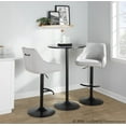 thumbnail image 2 of Hannah Adjustable Barstool Set of 2 Swivel, Black Bar Stools, Bar Chairs, Swivel Bar Stools Set of 2 with Back, Bar Height Stools Set of 2 (Grey Fabric), 2 of 6