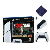 New TTrade PlayStation_5 Slim Digital Edition Console - NBA 2K25 Bundle with Extra DualSense Controller & Charging Station