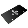 thumbnail image 2 of Fleur-de-Lis FDL 3D Half Black black Stainless Steel License Plate, 2 of 4