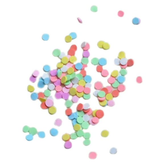 Rebanadas de arcilla polimérica 3D coloridas, chispas de caramelo, bricolaje, decoración de pasteles, belleza, teléfono Sólido redondo 100g