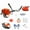 2 in 1 Orange, variant on 52cc Weed Eater Gas Powered, 2 in 1 Gas String Trimmer, Weed Wacker, Heavy Duty Weed Wacker, Upgraded 2200w/8500rpm Engine Brush Cutter, 3 Days Delivery from USA