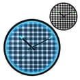 thumbnail image 2 of Indoor 12' Voice-Activated Luminous Decoration Wall Clock With LED Night Light Black White Gingham Pattern Vector, 2 of 8