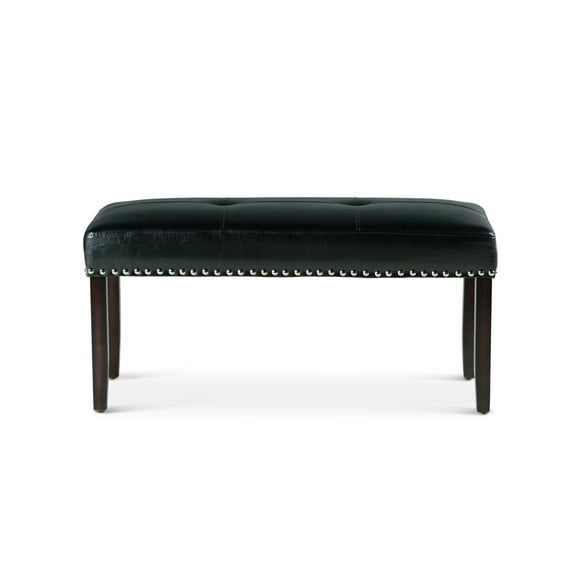Dining Bench Sleek Black Wood for Everyday Dining