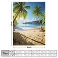 thumbnail image 4 of Chilfamy Palm Trees Ocean Ideal Comfy Throw Blanket Super Soft for All Seasons Exquisite Gifts 60x80in, 4 of 6
