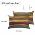 thumbnail image 3 of Waterproof Throw Pillow Covers Set of 2, 20x12 Inch Colorful Vintage Decorative Pillowcases Outdoor Pillow Slip Cushion Covers Set for Couch Tent Vintage Wooden Farmhouse, 3 of 7