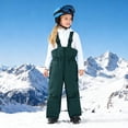 thumbnail image 6 of CPNG Kid's Boys Girls Snow Bib Pants Winter Windproof Ski Pants Outdoor Thickened Insulated Warm Snow Ski Bib Overalls(Blackish Green,5-6 Years), 6 of 7