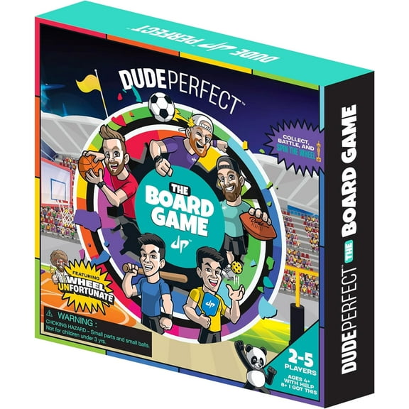 Dude Perfect The Board Game, for Kids Who Love Sports and Competitive Challenges, Perfect for Family and Friend Game Night, 2-5 Players, Ages 4 
