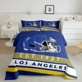 thumbnail image 2 of Erosebridal Los Angeles Bedding Full Comforter Set,Yellow Stripes Down Comforter,Rugby Helmet Bedding Sets Full with Comforter,Stylish Living Room Decoration Reversible，3 Pieces, 2 of 8