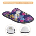 thumbnail image 3 of Fotbe Paint Butterflies Pattern Women's Fuzzy Slippers Plush Slippers Fluffy Winter House Shoes Indoor and Outdoor-Large, 3 of 8
