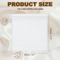 thumbnail image 2 of Uxcell Small Plastic Bags, 100Pcs Clear Zipper Lock Jewelry Bag Self Seal Packing Pouch, Transparent (3.7x4.3"), 2 of 6