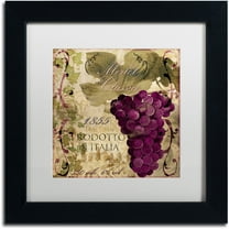 Trademark Fine Art "Vino Italiano I" Canvas Art by Color Bakery White Matte, Black Frame