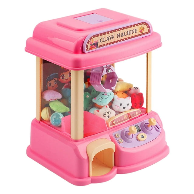 Mini de garra, sistema inteligente, luces electrónicas, sonido, bricolaje, juguete para garra, s de grúa, tragamonedas, juego de monedas y muñecos Sunnimix Máquina de agarre