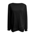 thumbnail image 5 of Samickarr Sweaters For Women Pullover Jumper Tops Women's Printed Color Matching Round Neck Long Sleeved Top, 5 of 6
