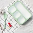 thumbnail image 2 of SLYNSHome Bento Box for Adult Lunch Box with 3 Compartments,Leakproof Food Containers with Spoon,Microwave & Dishwasher & Freezer Safe - Green, 2 of 7