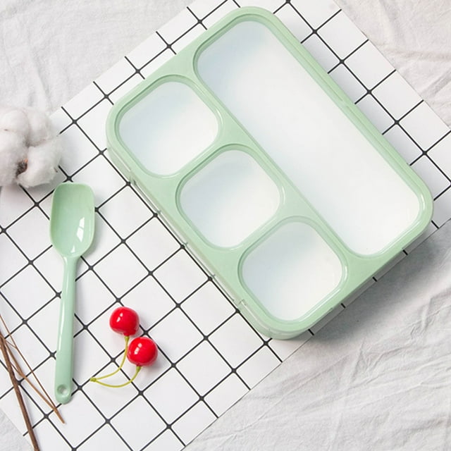 Lunch Box, Leak Proof Microwaveable Bento Box, 1000ml Multi Compartment Plastic Lunch Containers For Adults Children, Green