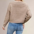 thumbnail image 5 of Womens Tops Chunky Knit Pullover Sweaters Casual Fall Winter Cozy Loungewear Women's Pullover Sweater Soft Knit Casual Loose Fit Round Neck Basic Solid Color Top For Daily Wear And Outfits, 5 of 9