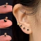 thumbnail image 2 of Pendientes de tuerca de acero inoxidable para mujer, 1 Uds., estrella, corazón, Margarita, mariposa, Cruz, hélice, cartílago, Tragus, lóbulo, Piercing para la oreja, joyería Tan Jianjun unisex, 2 of 2
