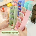 thumbnail image 3 of YAOMOBB Storage Makeup Storage Rack Large Capacity Desk Holder Standing Four Grids Stationery Organization Smooth Edge School, 3 of 5