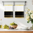 thumbnail image 3 of Modern Black Gold Kitchen Towels Set of 1, Minimalist Geometric Yellow Striped Absorbent Dish Towels for Kitchen, Microfiber Hand Towel, Quick Drying Tea Towel for Cleaning Decorative Dishcloths, 3 of 7