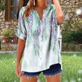 thumbnail image 5 of Xixinqiwan Women No Boundaries Tops,Hawaiian Shirts for Women Tropical Casual Shirt Short Sleeve Floral Blouses Tops Summer Vacation Outfits, 5 of 5