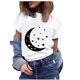 thumbnail image 1 of Fiudx Ofertas Flash Artículos En Oferta Blusa de Manga Corta con Cuello Redondo y Estampado a La Moda para Mujer, 1 of 7