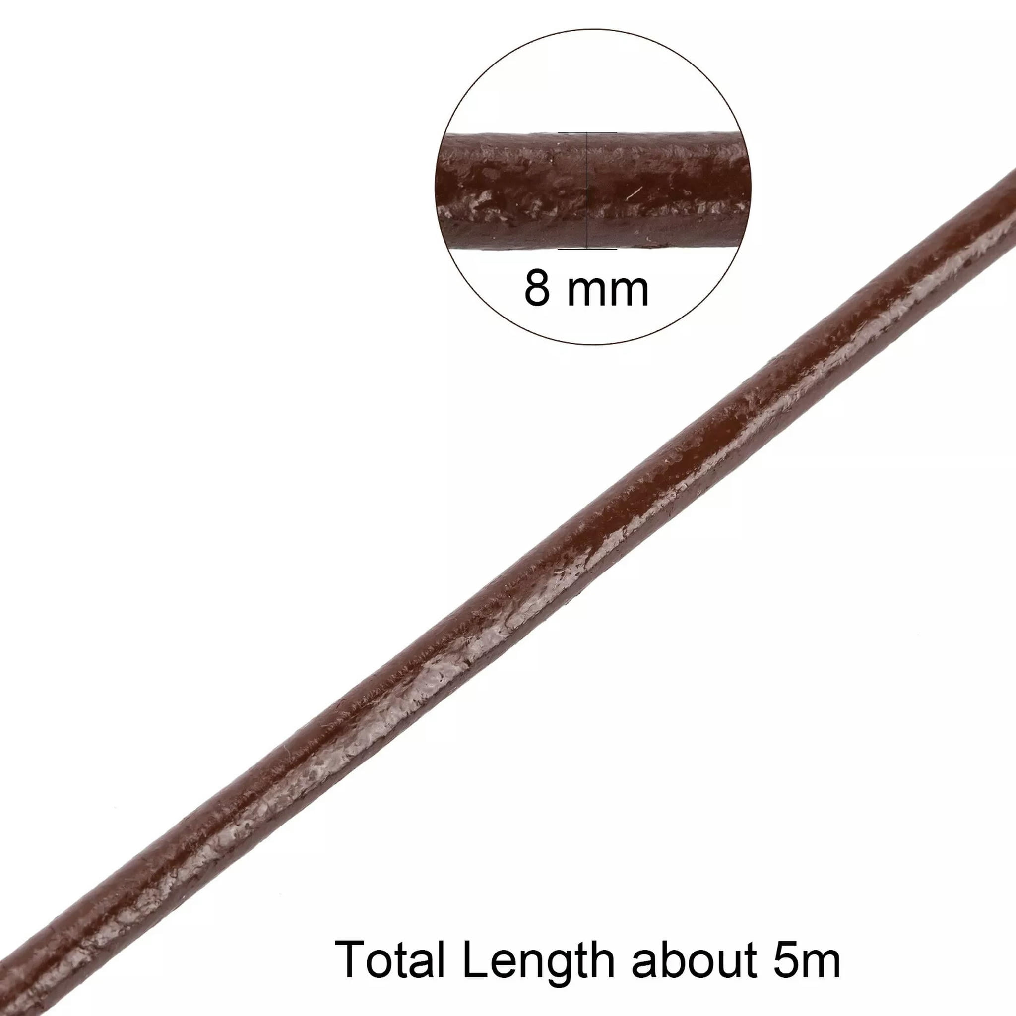 U8MO 100m Saddle Brown Jewelry Cowhide Leather Cord String Necklace Bracelet Cord 3mm
