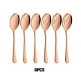 thumbnail image 4 of Thinsony 6pieces Elegant Appearance Stainless Steel Set Durable For Stylish Dining Convenient Storage Serving Spoons Sets Rose Gold 1Set, 4 of 6