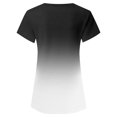 thumbnail image 6 of Pntutb Womens Plus Size Fashion Printing Casual Gradient V-Neck Short Sleeve Loose T-Shirt Tops, 6 of 6