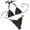 Black, variant on Abcnature Women's Bikini Swimsuits Sets, Thong Bikini Sets Summer Solid Tank Two-Piece Velvet Rhinestone Metal Chain Bikini Swimwear Bikini Sets for Women Black L