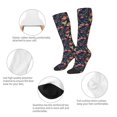 thumbnail image 5 of Fotbe Flower print Women's Men's Novelty Crew Socks Cotton Socks Knee High Socks for Walking,Running,Nurses,Pregnancy, 5 of 8