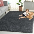 thumbnail image 4 of SAFAVIEH California Plush Solid Shag Area Rug, Dark Grey, 5'3" x 7'6", 4 of 15