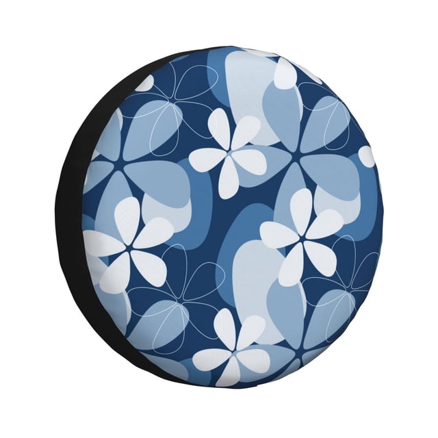 Fotbe Flower Funda de Llanta de Repuesto con Estampado, Engrosada, Ajuste Universal para Jeep, Remolque, RV, SUV, Camión-15 inch