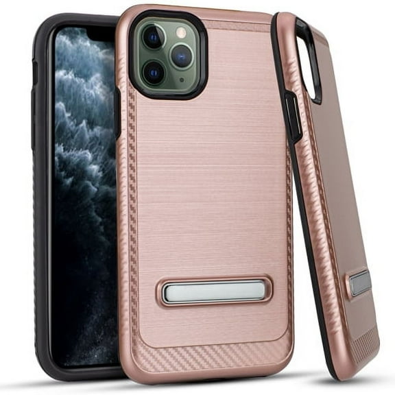 GSA Brushed Hybrid Case w/Kickstand for iPhone 11 Pro (5.8") - Rose Gold