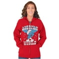 thumbnail image 4 of Hefty Smurf American Muscle USA Unisex Plus Size Zip Hoodie Brisco Brands 5X, 4 of 5