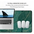 thumbnail image 2 of Desk Pad, XL Extended Large Gaming Mouse Pad 31.5 x 11.8 Inch, Waterproof Mousepad with Stitched Edge, Non-Slip Computer Keyboard Laptop Mat Teal Tropical Leaves, 2 of 6