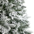 thumbnail image 6 of Nearly Natural Warm White Prelit LED Green Flocked Mixed Pine Artificial Christmas Tree, 9', 6 of 11