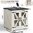 thumbnail image 6 of Joaxswe Side Table with Charging Station, Adult End Table with Storage & USB Ports, Small Wooden Nightstand for Living Room, Bedroom, White, 6 of 8