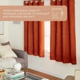 thumbnail image 6 of TOWN & COUNTRY EVERYDAY Lustre Solid Heavyweight Textured Sateen Indoor Curtains, Room Darkening Opacity, Grommet Top, Energy Efficient, 2-Pack Set, 52"x63", Mecca Orange, 6 of 10